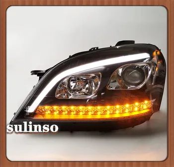 Sulinso Za Benz-W164 ML280 ML320 ML500 ML350 2005-2008 Leto Black Projektor LED Smerniki