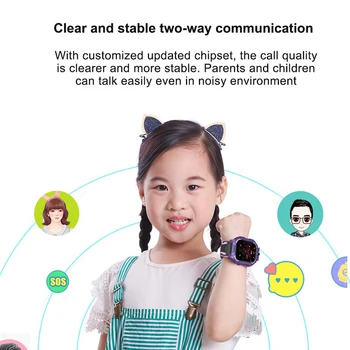 Otroci Pametno Gledati Telefonski Klic Otroci Ure fantje Glasovni Klepet dekleta SOS Dual Camera LEMFO Q19 Otrok Darilo Za IOS Android