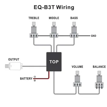Belcat Vrh Kakovosti Bas Pickup Aktivni Aktivni EQ EQ-B3T Preamp Vezje Za Bas Kitaro Zamenjava