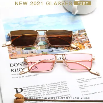 Elbru Nove Modne Ozke Okvir Sončna Očala, Classic, Retro Sončna Očala Lady Luksuzni Kovinski Sončna Očala Moških Črn Pravokotnik Očala