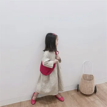 2-6 Let Dekleta Obleko Korejski Priložnostne Svoboden Otroci Obleke Za Dekleta Bombaž Dolg Rokav Otroka, Otroci, Oblačila, Obleko Pomlad Jesen 2019