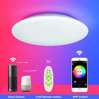 Smart LED stropna luč WIFI glasovni nadzor RGB zatemnitev APP nadzor dnevna soba spalnica kuhinja stropna svetilka