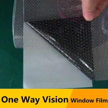 SUNICE One Way Vision Pvc Črno Perforirano Učinek Okno Film Varstvo Zasebnosti za Avto Dom Windows Lepilo 1.22x2m/48