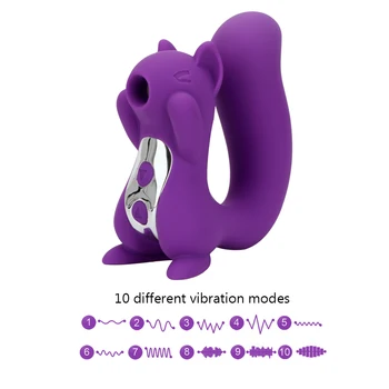 OLO 10 Frekvenca Vibracij 10 Frekvenca Sesanju Jezika Vibrator Veverica Skulptura z Bradavico, Bedak Klitoris Lizanje Stimulator
