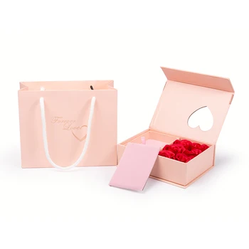 Papirja po meri nakit, ogrlico, obesek, darilni embalaži pink rose cvet prikazno polje