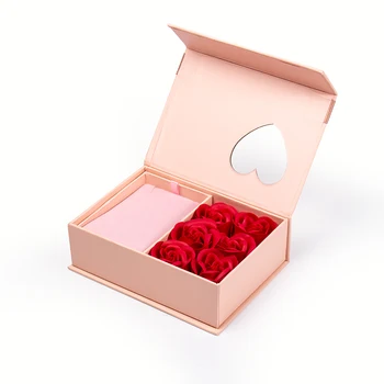 Papirja po meri nakit, ogrlico, obesek, darilni embalaži pink rose cvet prikazno polje