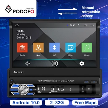 Podofo Android 1Din Avto Multimedijski Predvajalnik, 2+32 G Neobvezno 7