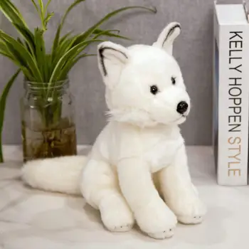 1pc 28 cm Beli Fox Pes Plišastih Igrač Otroci Baby Otrok Simulacije Živali Lutka Lepo Božično Darilo za Rojstni dan