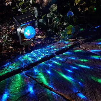 Solar Powered Lučka LED Projektor Luči Vrtenje Pisane Luči za na Prostem Vrt, Travnik Lučka Domačem Dvorišču Dekor