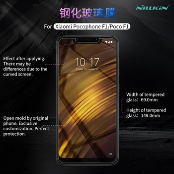 Pocophone F1 Kaljeno Steklo Nillkin Neverjetno H 0.33 MM Screen Protector za Xiaomi POCO F1 F2 Pro X2 X3 NFC Stekla