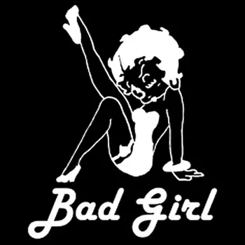 Bad Girl Seksi Lutko Slog Nalepke Visoka Kakovost Modnih Avto Dekoracijo Osebnost Nepremočljiva Pvc Nalepke Črna/bela, 16*13cm