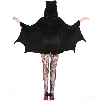 Halloween Bat Kostum Playsuit Cosplay Oblačilo Novo Arrvial 2018 Velika Velikost 4XL