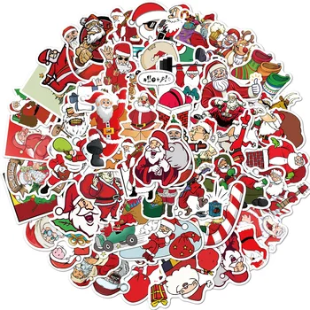 50PCS Božič Dekorativne Nalepke Vesel Santa Claus Oblikovane Nalepke Za Diy Album Dnevnik Album Okras Božično darilo