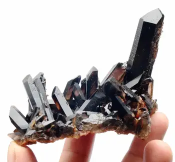 150 g Jasno Naravno Lepa Črna QUARTZ Crystal Grozdov Vzorec