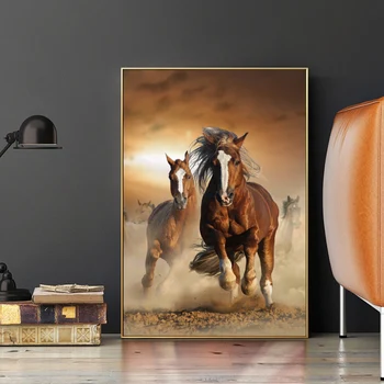Sodobna Kul Vožnjo Konja Živali, Platno, Slike, Poster Tiskanje Fotografij Wall Art Slik, Dnevna Soba Hotel Doma Dekor