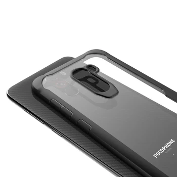 Za Xiaomi Pocophone F1 Primeru Zajema Poco F1 Silikonski Odbijač+ PC Oklep Telefon Primeru Pregleden Shockproof Zaščitni Ščit Luksuznih