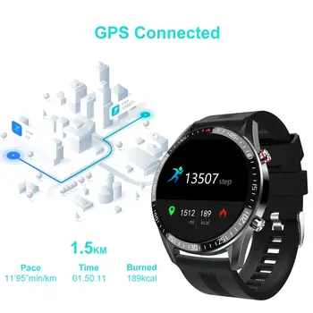 BingoFit Pametno Gledati Za Moške Vodoodbojne Šport Gledati S 23 Izvajanje 1.3 palčni Full Zaslon na Dotik Povezavo GPS Za IOS Android