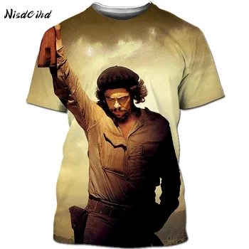 NISDCIHD Che 3D Tiskanje Kubanski Revolucionarni Voditelj Svetu Slaven Brezplačno Borec T-Shirt Ulične Smešno T-Shirt Moški