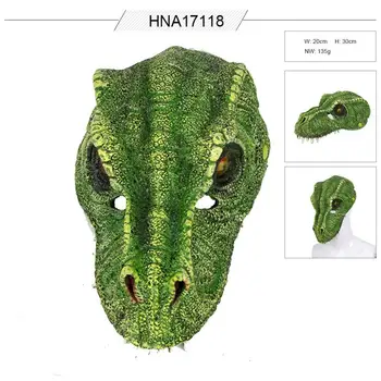 Smešno Zelen Dinozaver Masko Stranka Pustne Maske Mascaras Animales Maškarada Cosplay Oči Masker Realne Maska Pustno Masko