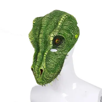 Smešno Zelen Dinozaver Masko Stranka Pustne Maske Mascaras Animales Maškarada Cosplay Oči Masker Realne Maska Pustno Masko