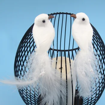 12 Kos Simulacije Pene Dove Ptica Okraski DIY Umetne Obrti, za Poročno Dekoracijo Doma Vrt Dekoracijo