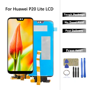 Za Huawei P20 Lite LCD-Zaslon, Zaslon na Dotik, Računalnike Zbora ANE-LX1 ANE-LX3 Nova 3e Telefon Popravila Del