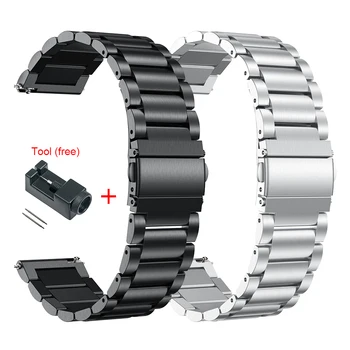 Kovinski Watchband Za Garmin Venu GarminMove 3 GarminActive S Vivoactive 4 4S Pasu Trak iz Nerjavnega Jekla Zapestnico 18 mm 20 mm 22 mm