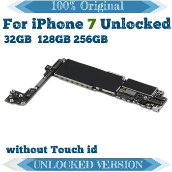 Odklenjen Za iPhone 7 Motherboard 32GB 128GB 256GB Uporablja Mainboard No Touch ID / z dotik id Logiko Odbor