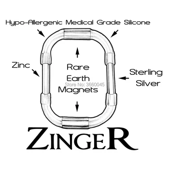 999 Sterling Silver+Zinger Magnetni Naravno Poveča penis extende Posebne Blakoe, Energizer, Zinger, Obroč Power& Libido