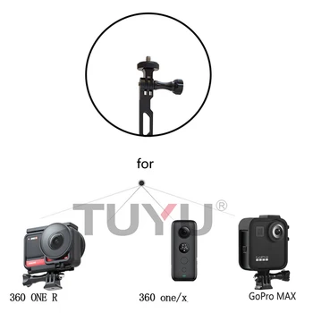 TUYU Aluminija Selfie Podaljšanje Roka Podaljšali Rod Črno Nosilec Za insta360 Enega R X Gopro Max DJI Osmo dodatno Opremo Fotoaparata
