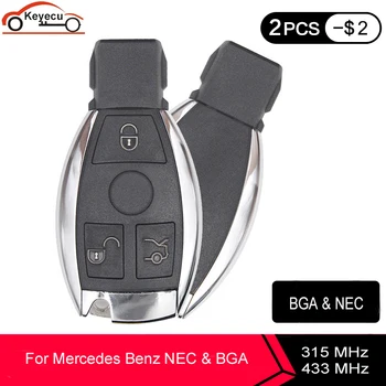 KEYECU Zamenjava AKDZ Smart Remote Tipko 3 Gumb 315/433MHz BGA & NEC za Mercedes-Benz A E S G CLK SLK ML Razredov 2000+ Let
