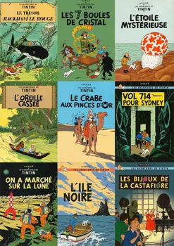 Adventures of Tintin Stripi Zajema Plakati Letnik Kraft Platno Slikarstvo Klasičnih Stenske Nalepke Wall Art za Vrtec Otroci Spalnica