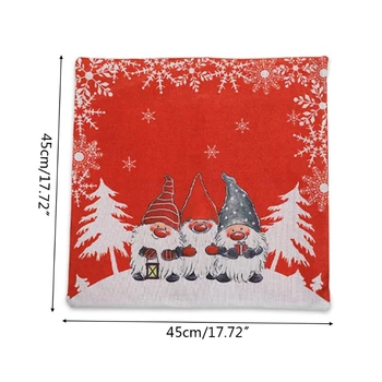 4x Božični Okraski Gnome švedski Tomte Vzglavnik Vrgel Kavč, Blazine Pokrov