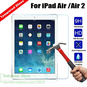 2 X STEKLO, Kaljeno Steklo Za Apple iPad Zraka Air 2 2. Gen Energije A1567 A1566 Tablet Zaslon stekla Zaščitnik
