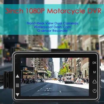 SE300 Motocikel DVR Spredaj Pogled od Zadaj Kamero Motocikel Dash Cam Video kamera Spredaj Pogled od Zadaj Nepremočljiva Motoristična Fotoaparat Nova