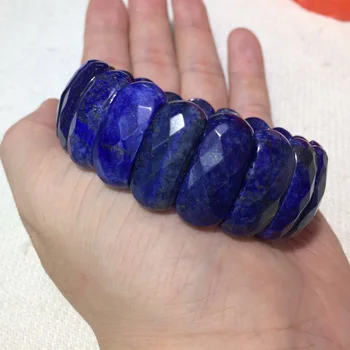 Naravnega kamna lapis lazuli kroglice zapestnica naravni gemstone bangle za žensko, za darilo trgovini !