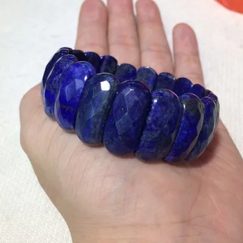 Naravnega kamna lapis lazuli kroglice zapestnica naravni gemstone bangle za žensko, za darilo trgovini !