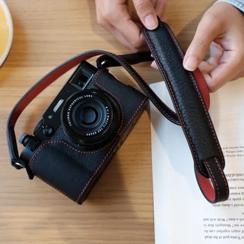 Fuji X100V fotoaparat torba usnja kritje pol nastavitev osnovne usnje vreča letnik usnja kritju