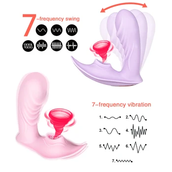 Vagina Sesanju Vibrator za Ženske Dvojne Vibracije Spodbujanje G spot Vagine, Klitoris za Žensko Mastrubation Sex Igrače Za Odrasle