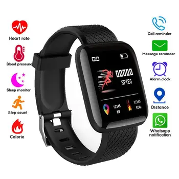 116plus Bluetooth Spanja Monitor Pedometer Fitnes Tracker Srčnega utripa, Krvnega Tlaka, IP67 Manšeta Smartwatches