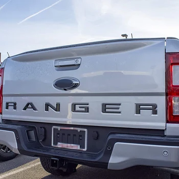 Vrata prtljažnika Vstavite Črke za Ford Ranger 2019 2020, 3D Postavljeno & Decals Črke, vrata prtljažnika Emblemi (Black)