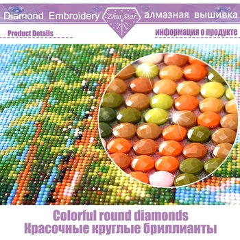 Novo leto naravno pokrajino DIY 5D Polno Diamond Slikarstvo Navzkrižno Šiv Kompleti Diamond Mozaik Diamond Vezenje Doma Dekor NMX