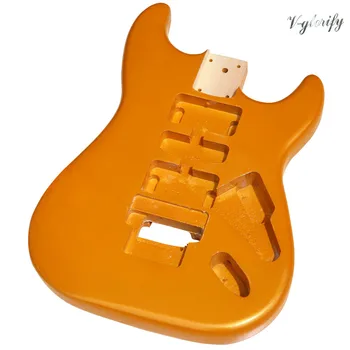 Kovinski temnejše zlato barvo videti temnejše rumeno Floyd Rose ST električna kitara telo tovarne izdelek basswood