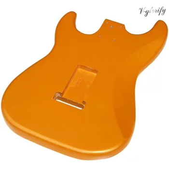 Kovinski temnejše zlato barvo videti temnejše rumeno Floyd Rose ST električna kitara telo tovarne izdelek basswood