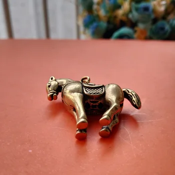 Zbirka Kitajski Čisto Medenina Živali, Lep Konj Majhen Kip Obesek