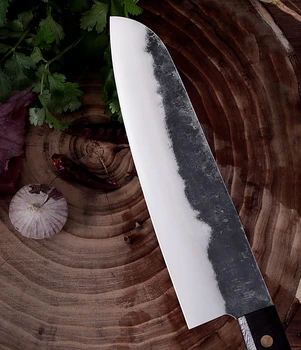 Ročno kovani rezanje Japonski nož Santoku Meč Zahodni kuharski Nož Kuhinjski nož iz Nerjavečega jekla, noži