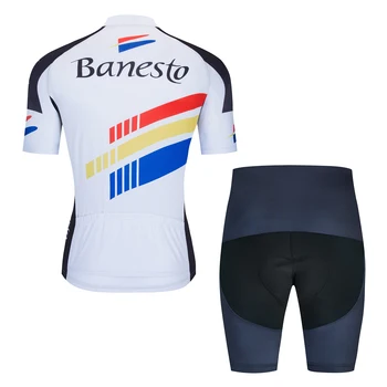 Banesto 2020 svetovni prvak Kolesarski Dresi Kolesarska oblačila Nositi Quick-Dry hlače z oprsnikom gel Določa Oblačila Ropa Ciclismo uniformes