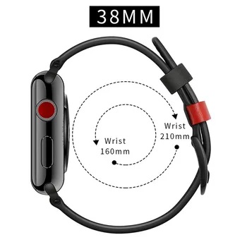 Pravega usnja trak za apple gledati serije 4/3/2/1 42mm/38 mm iwatch 4 3 2 band 42mm/40mm zapestnica zapestne ure pribor