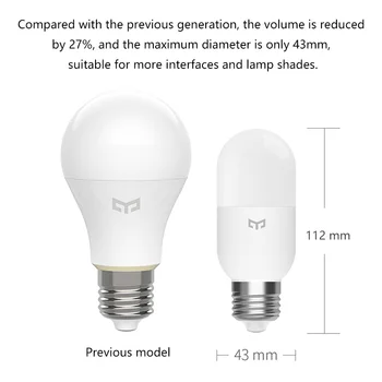 Yeelight LED Smart Žarnica M2 Bluetooth Očesa Različica E27 E14 Zatemniti Svetilke Barvno Temperaturo APP Nadzor Dela z Homekit Mi Doma