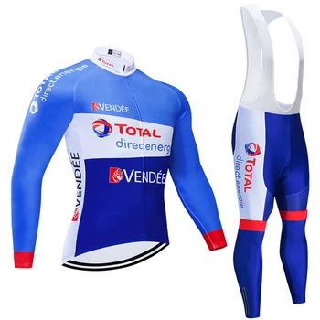 Pozimi leta 2020 neposredno team kolesarski dres 20 d kolesarjenje hlače nastavite ropa ciclismo moške toplotna volne pro kolesarski dres maillot obrabe